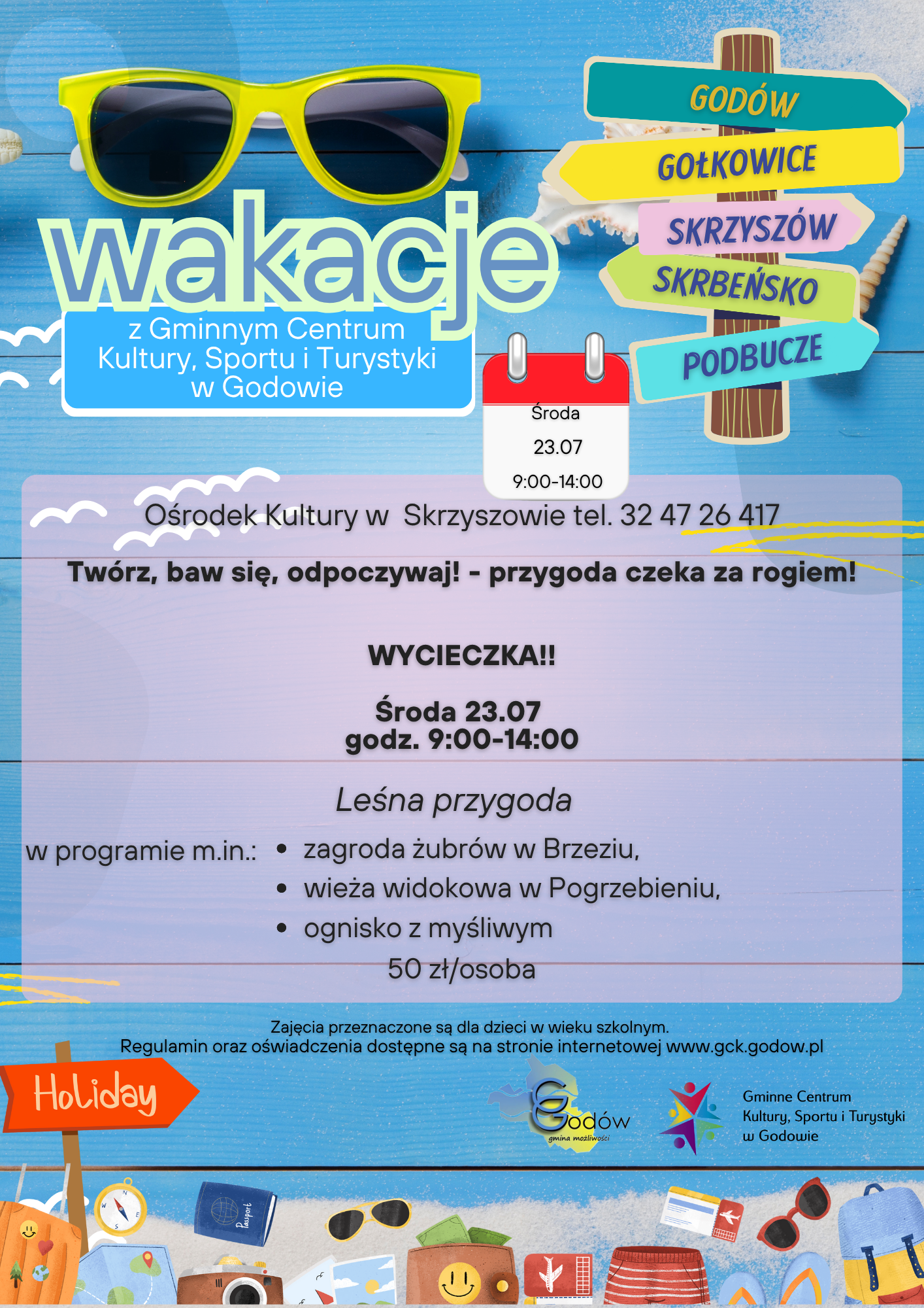 Plakat - wycieczka Leśna Przygoda